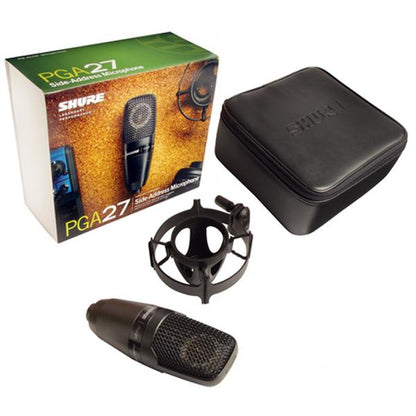 shure condenser microphones shure pga27lc large diaphragm side-address cardioid condenser microphone