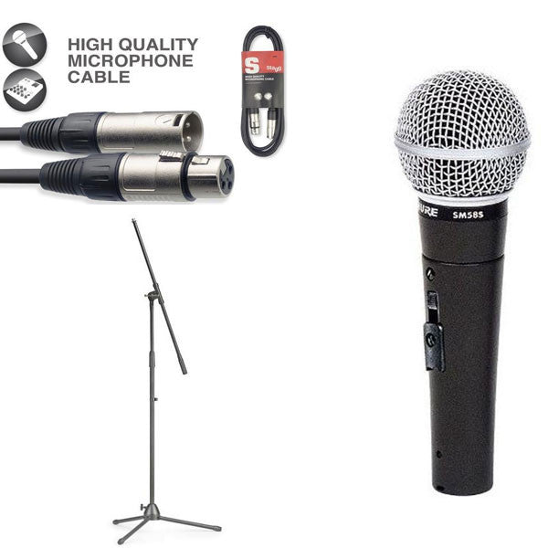 shure condenser microphones shure sm58s mic with switch bundle