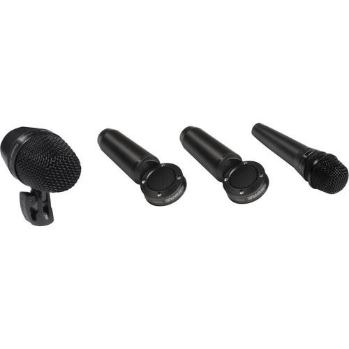 shure drumkit microphones shure pgastudiokit4 4-piece studio microphone kit