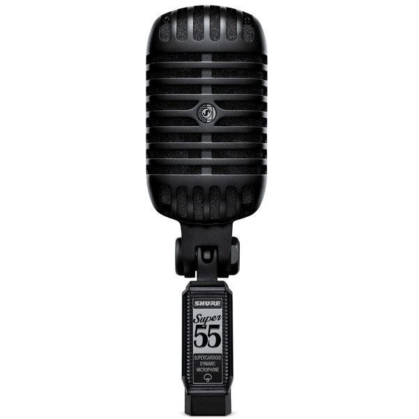 shure dynamic microphones pitch black shure super 55 deluxe vocal microphone    #color_pitch-black