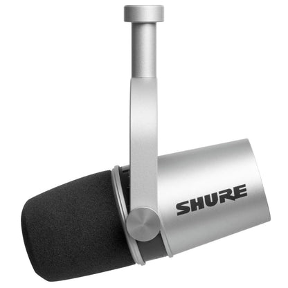 shure dynamic microphones shure mv7 xlr-usb dynamic podcasting microphone 