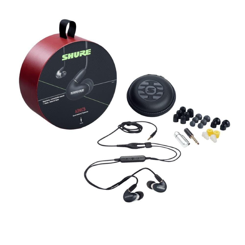 shure earphones black shure se53ba+uni-a sound isolating earphones  #color_black