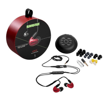shure earphones red shure se53ba+uni-a sound isolating earphones  