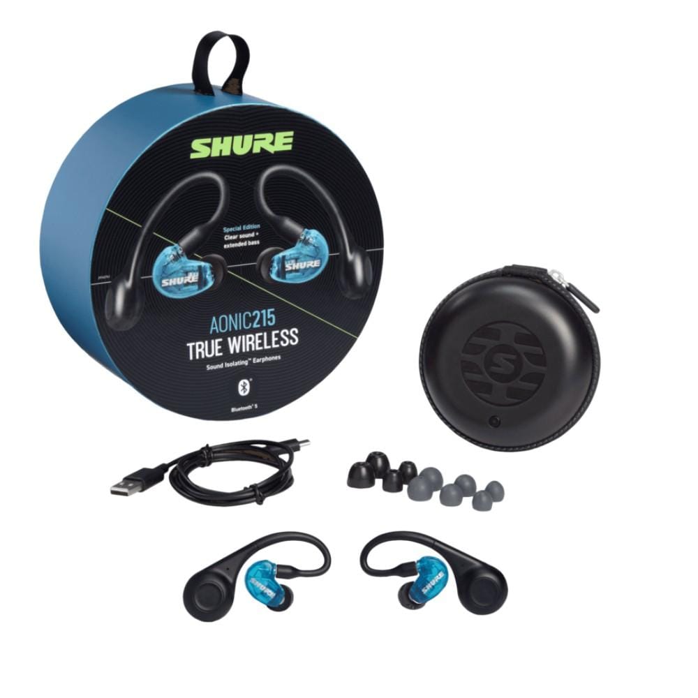 shure earphones shure aonic 215 true wireless sound isolating earphones      #color_blue