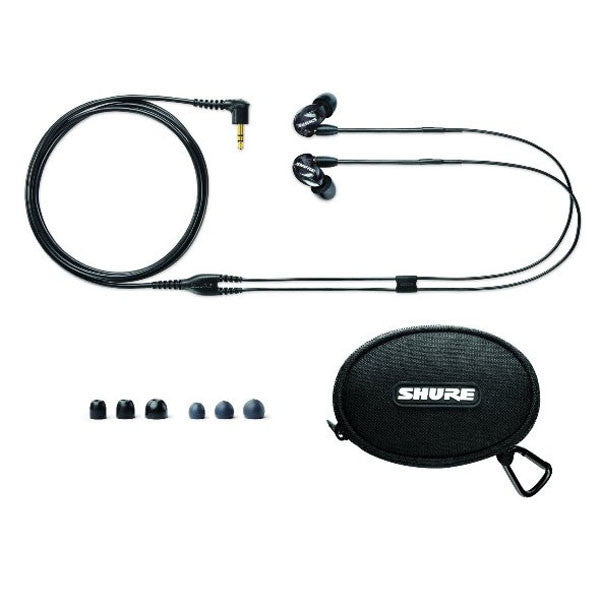shure headphones black shure se215k sound isolating dynamic microdriver earphones    