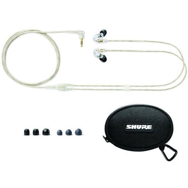 shure headphones clear shure se215k sound isolating dynamic microdriver earphones    #color_clear