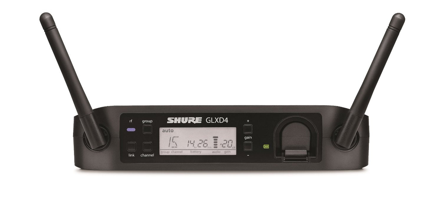 shure wireless systems shure glxd4 single channel wireless receiver