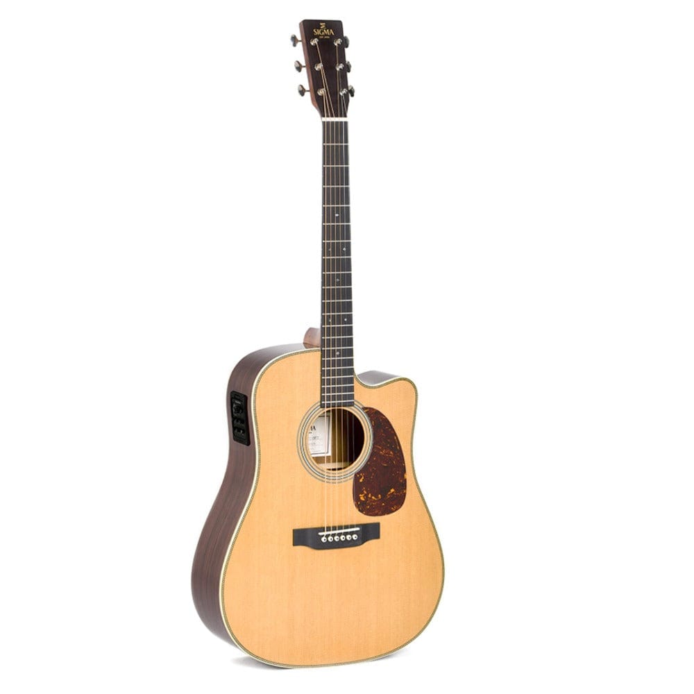 sigma electro acoustic guitars sigma dtc-28he 6 string electro acoustic guitar     #color_natural