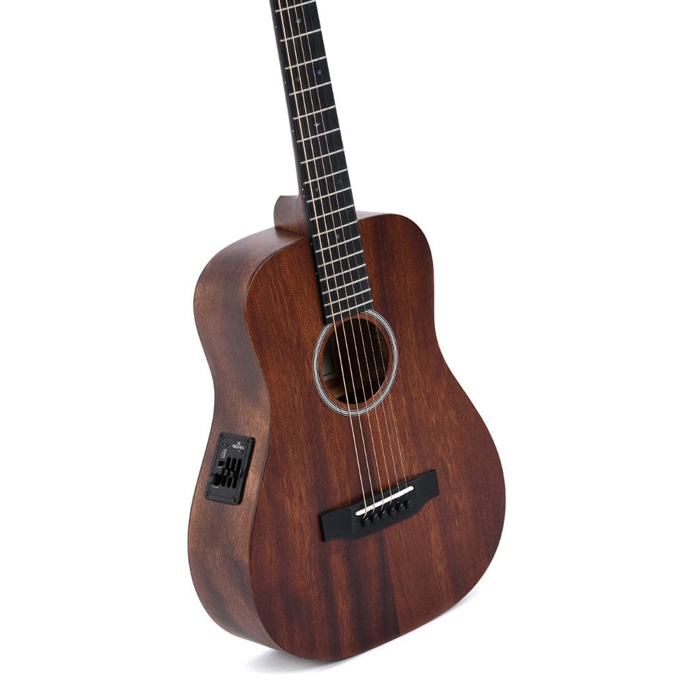 sigma electro acoustic guitars sigma tm-15e 6 string electro acoustic travel guitar 