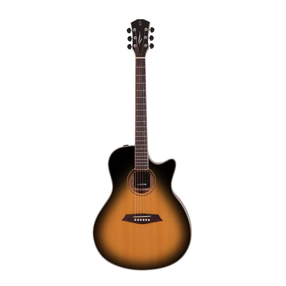 Sire Acoustic Guitars Vintage Sunburst Sire R3 GZ Grand Auditorium 6-String Acoustic Guitar - Natural