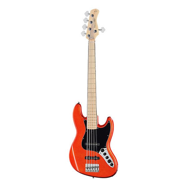 sire bass guitars bright metallic red sire marcus miller v7 5-strings vintage alder fretless bass guitar   