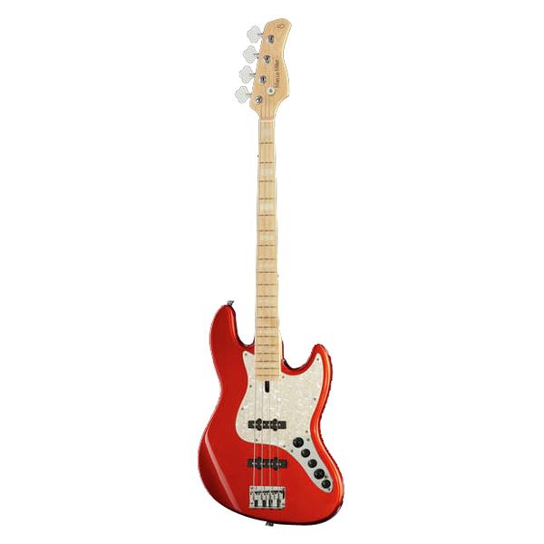sire bass guitars bright metallic red sire marcus miller v7 swamp ash 4-string bass guitar   #color_bright-metallic-red