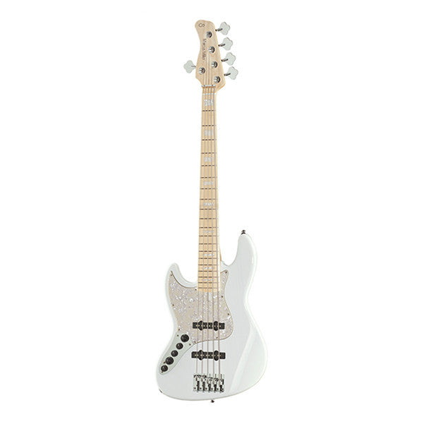 sire bass guitars white blonde sire marcus miller v7 5-strings lh swamp ash bass guitar   #color_white-blonde