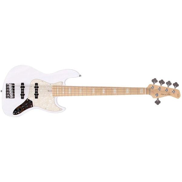 sire bass guitars white blonde sire marcus miller v7 swamp ash 5-string bass guitar   #color_white-blonde