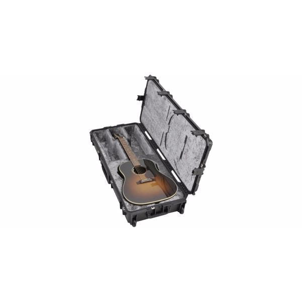 skb acoustic guitar cases skb series iseries waterproof acoustic guitar case with wheels