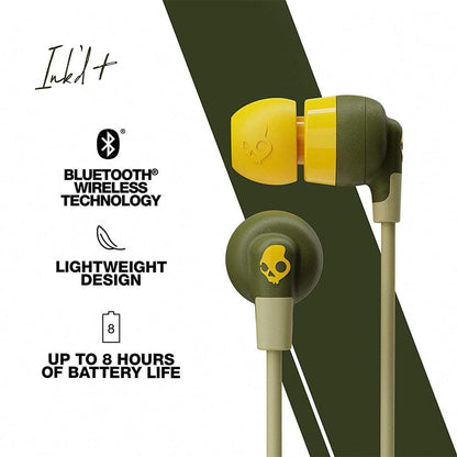 skullcandy in-ear wired headphones skullcandy inkd plus wireless in-ear earphone with mic    