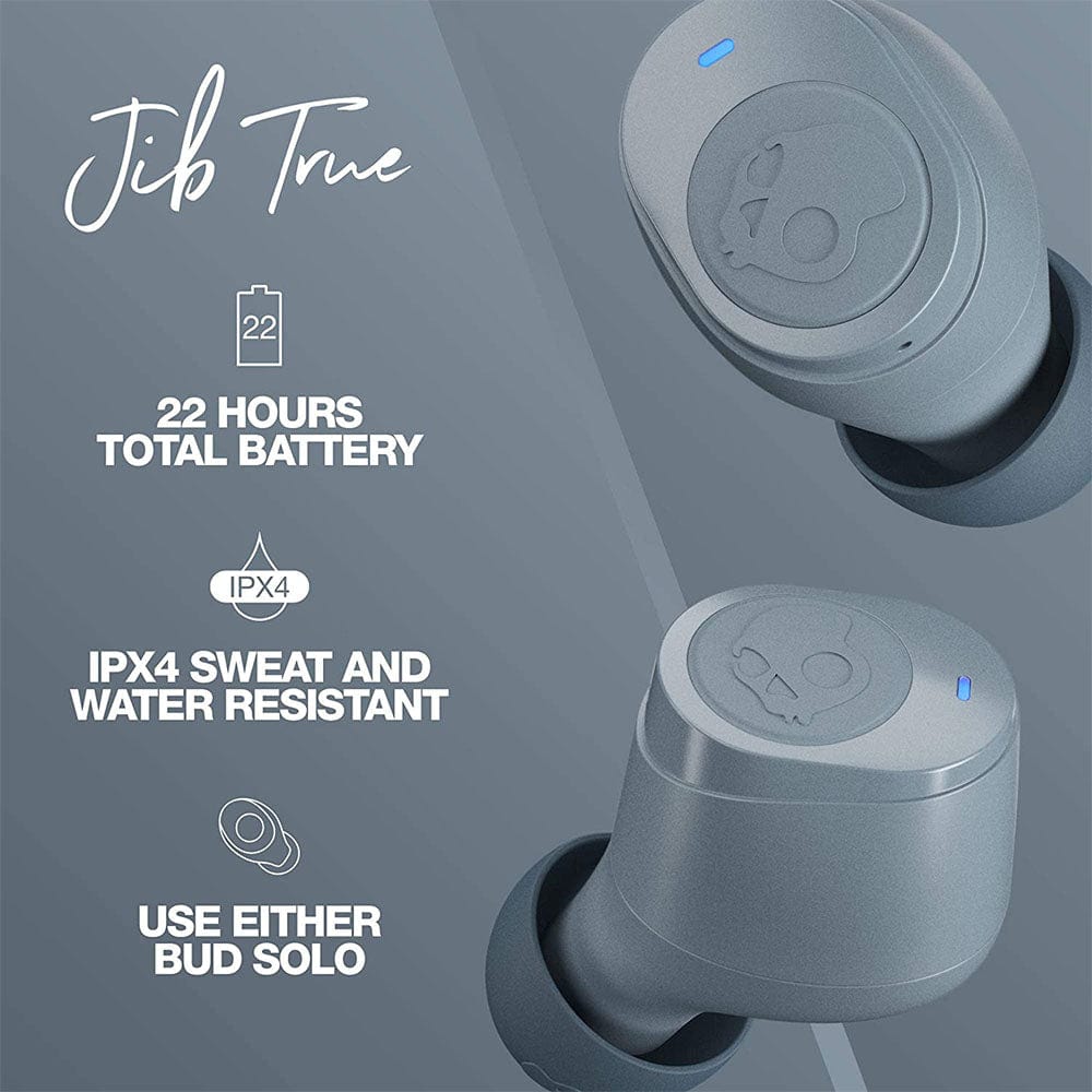 skullcandy true wireless in-ear headphones skullcandy jib true wireless (tws) earbuds   #color_chill-gray