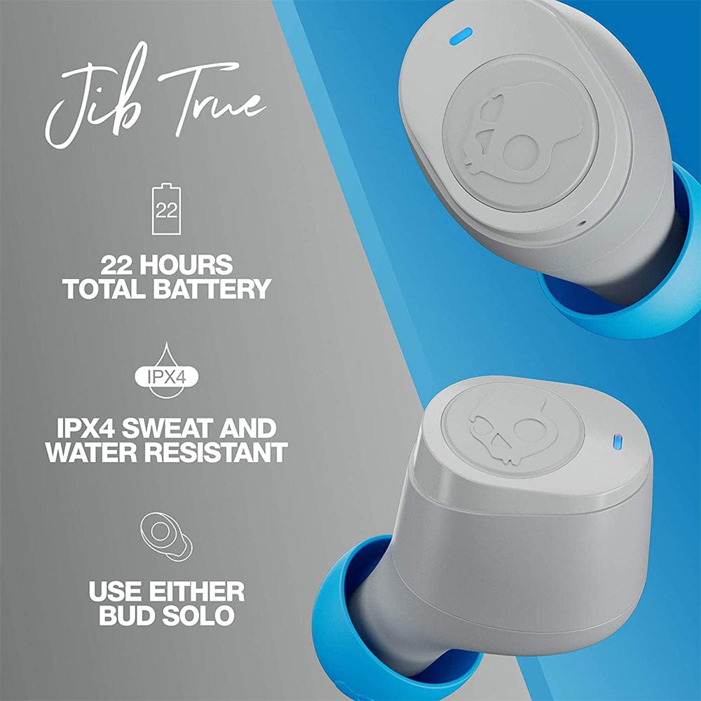 skullcandy true wireless in-ear headphones skullcandy jib true wireless (tws) earbuds   #color_light-gray-blue