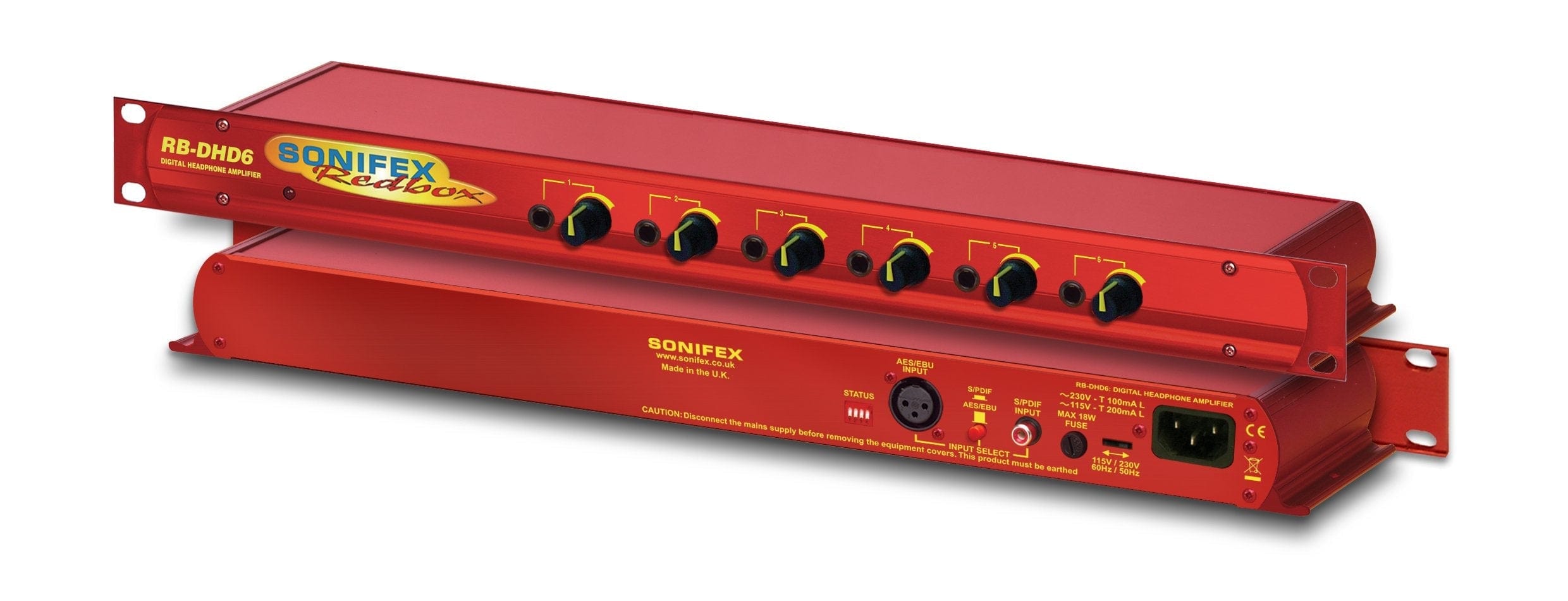 sonifex headphone amplifiers sonifex redbox rb-dhd6 headphone amplifier