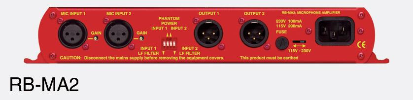 sonifex pre amps sonifex redbox rb-ma2 mic preamp