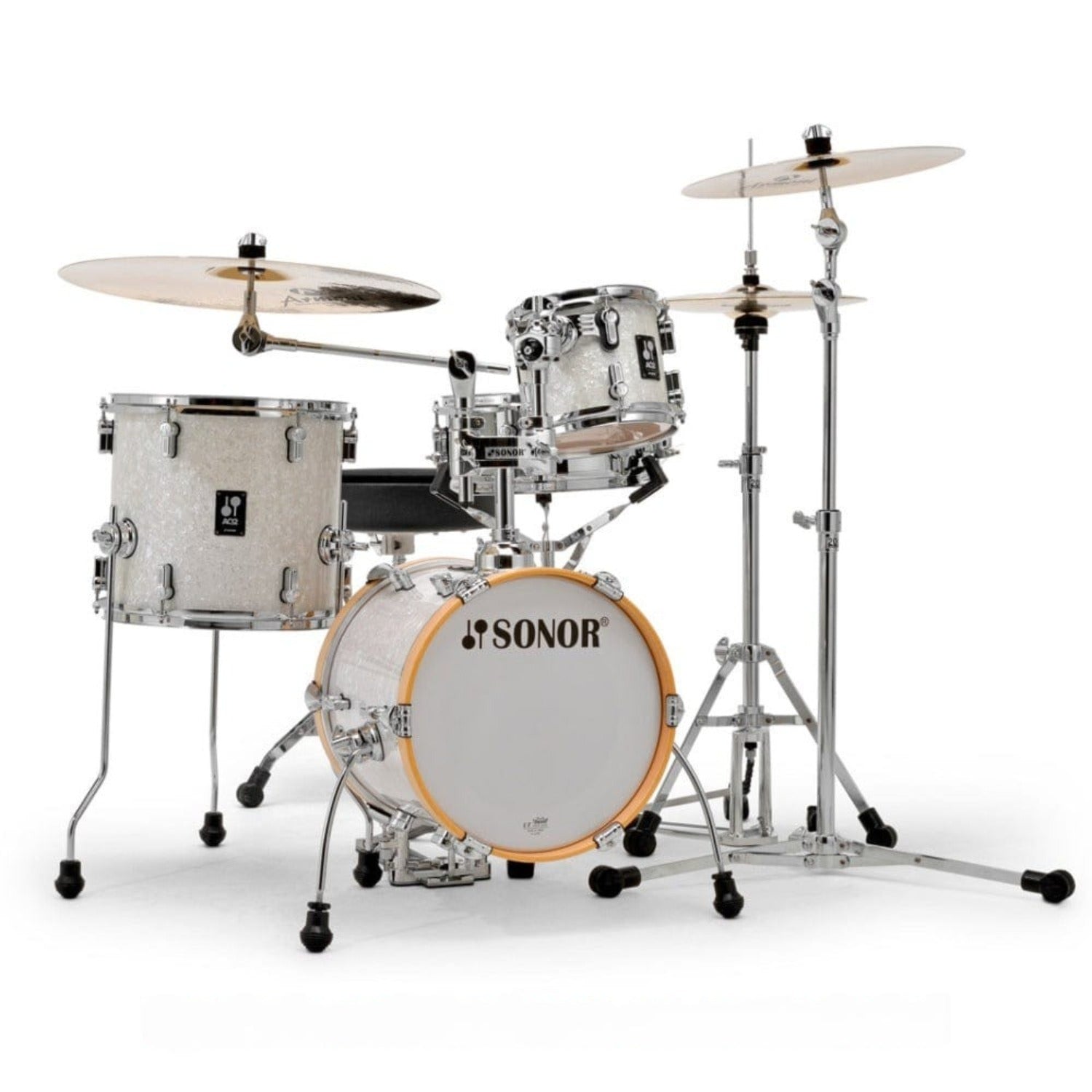 Sonor Acoustic Drum Kits Sonor AQ2 Martini Set 4 Piece Acoustic Drumkit#color_black-midnight-sparkle