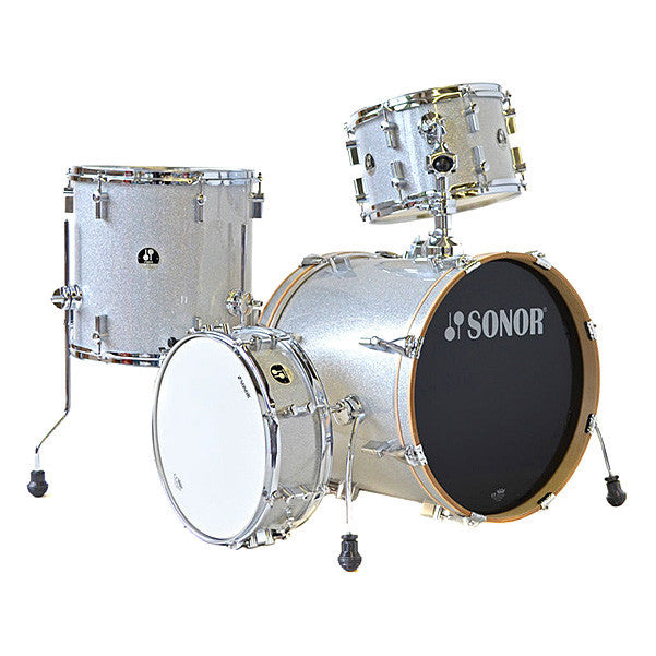 sonor acoustic drum kits sonor bop acoustic drum shell set - silver galaxy sparkle