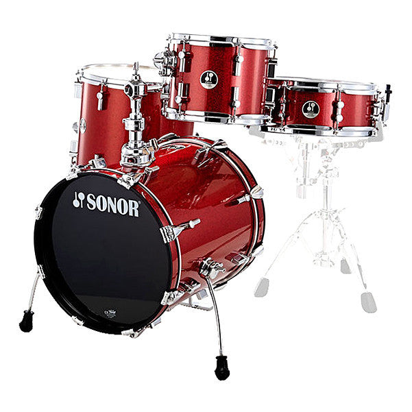 sonor acoustic drum kits sonor sse 10 safari special edition acoustic drum shell set - red galaxy sparkle