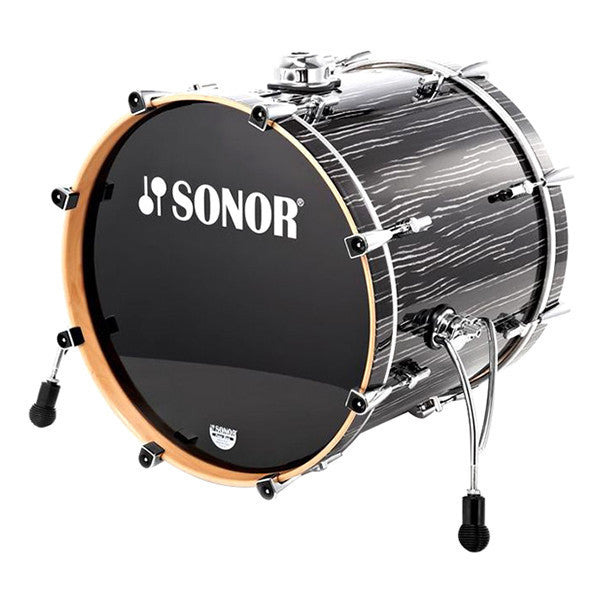 sonor bass drums sonor prolite 20 x 17.5 inch bass drum - ebony white stripes