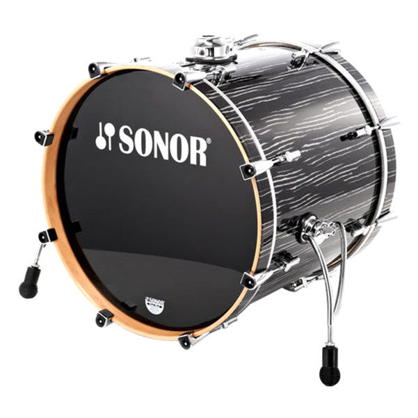 sonor bass drums sonor prolite 22 x 17.5 inch bass drum - ebony white stripes