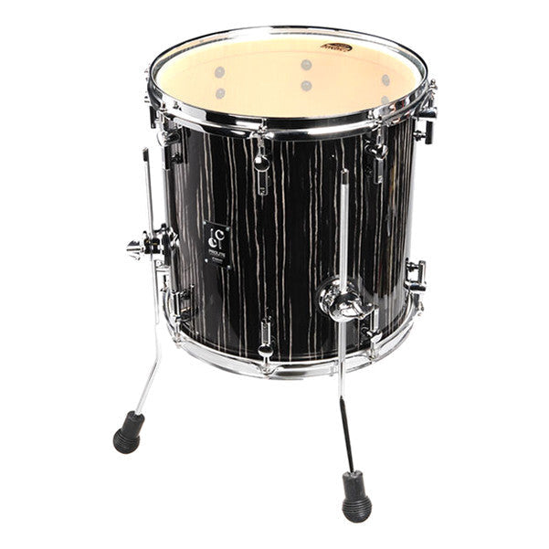 Sonor Drum Set Floor Tom Toms Sonor ProLite 12 1414 Floor Tom - Ebony White Stripes