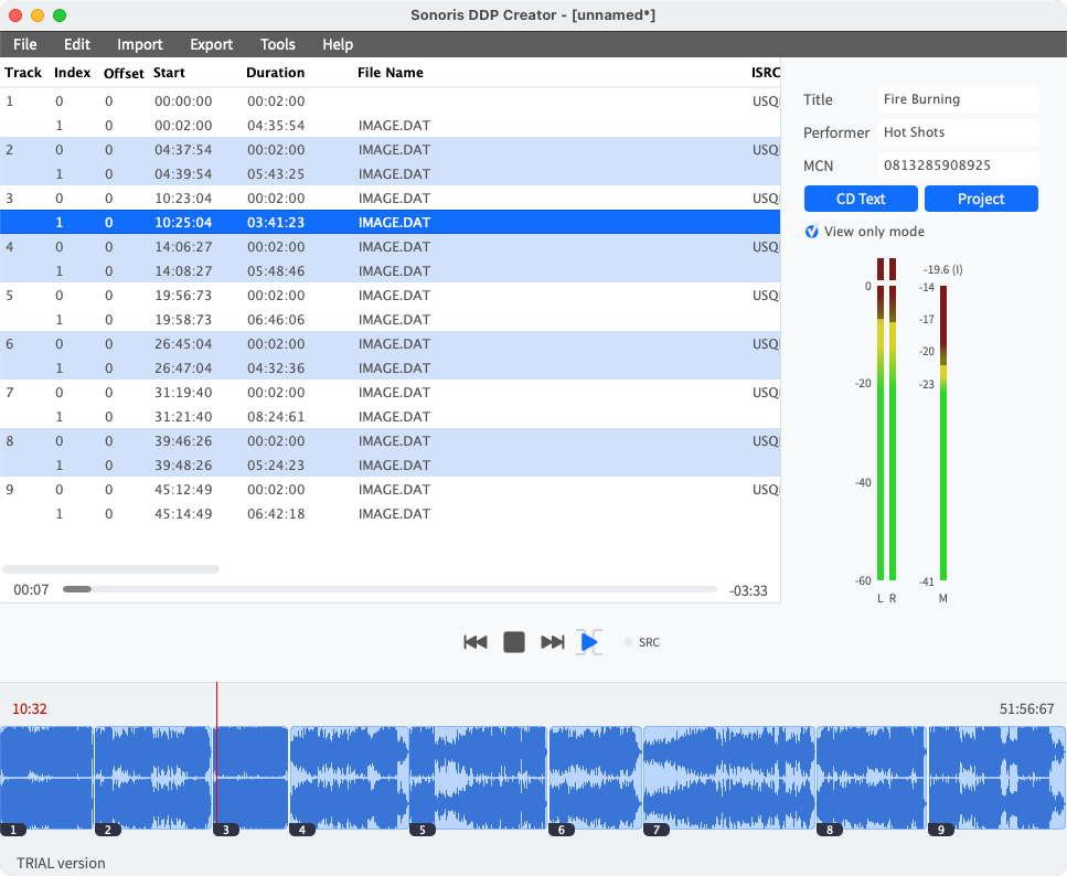 SONORIS Music Notation Software Sonoris DDP Creator Standard: DDP Creator Standard