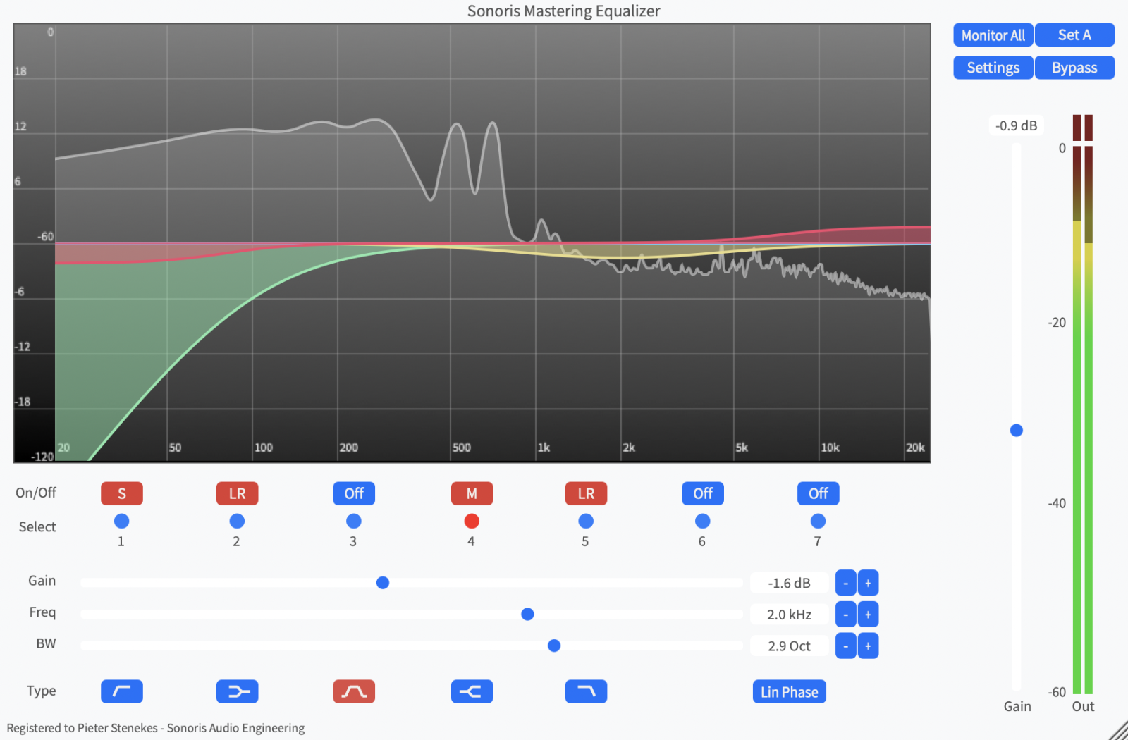 SONORIS Virtual Processors Sonoris Mastering Equalizer: Mastering Equalizer
