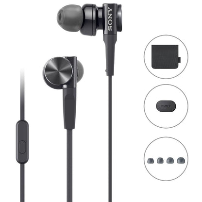Sony In-Ear Wired Headphones Black Sony MDR XB75AP Premium Extra Bass In-Ear Wired Headphone With Mic