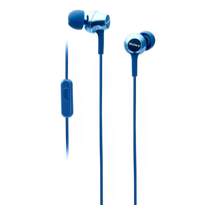 Sony In-Ear Wired Headphones Blue Sony MDR-EX255AP In-Ear Wired Headphones With Mic