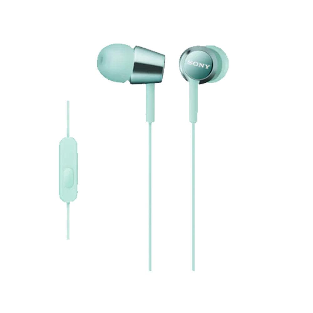 sony in-ear wired headphones light blue sony mdr-ex150ap comfortable secure fit in-ear headphones   #color_light-blue
