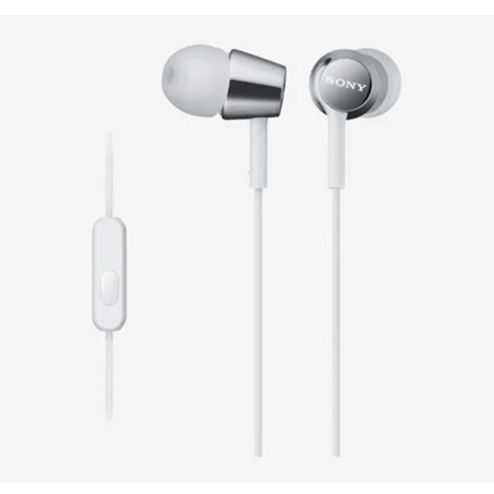 sony in-ear wired headphones white sony mdr-ex150ap comfortable secure fit in-ear headphones   #color_white