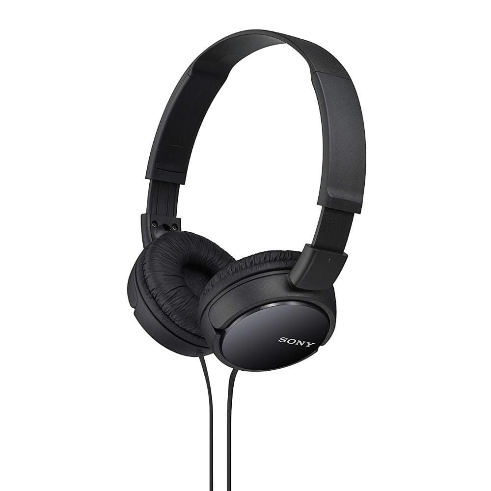 Sony On-Ear Wired Headphones Black Sony MDR-ZX110 Stereo On-Ear Wired Headphones