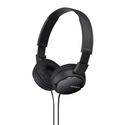 Sony On-Ear Wired Headphones Black Sony MDR-ZX110 Stereo On-Ear Wired Headphones