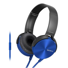 Sony On-Ear Wired Headphones Blue Sony MDR XB450AP Extra Bass On Ear Wired Headphones