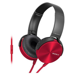 Sony On-Ear Wired Headphones Red Sony MDR XB450AP Extra Bass On Ear Wired Headphones