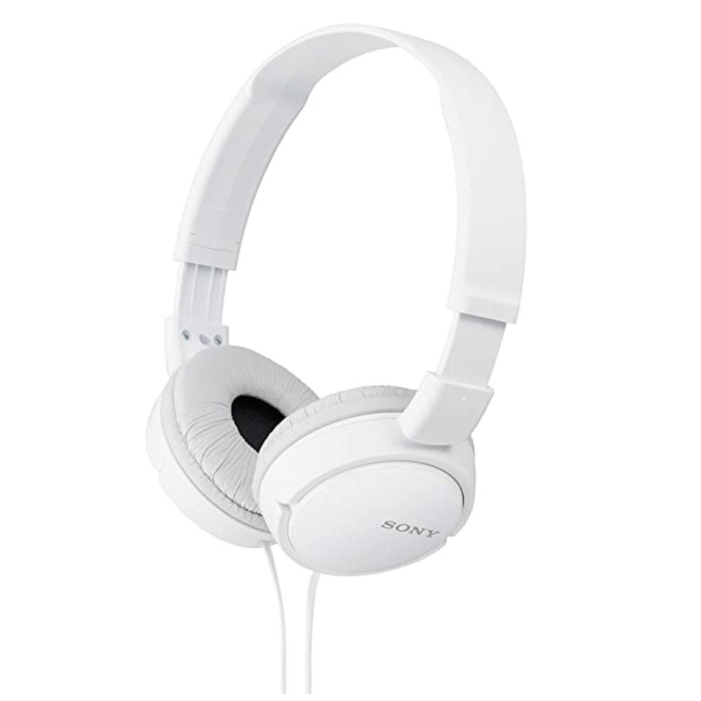 Sony On-Ear Wired Headphones White Sony MDR-ZX110 Stereo On-Ear Wired Headphones