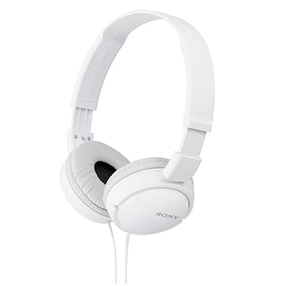 Sony On-Ear Wired Headphones White Sony MDR-ZX110 Stereo On-Ear Wired Headphones