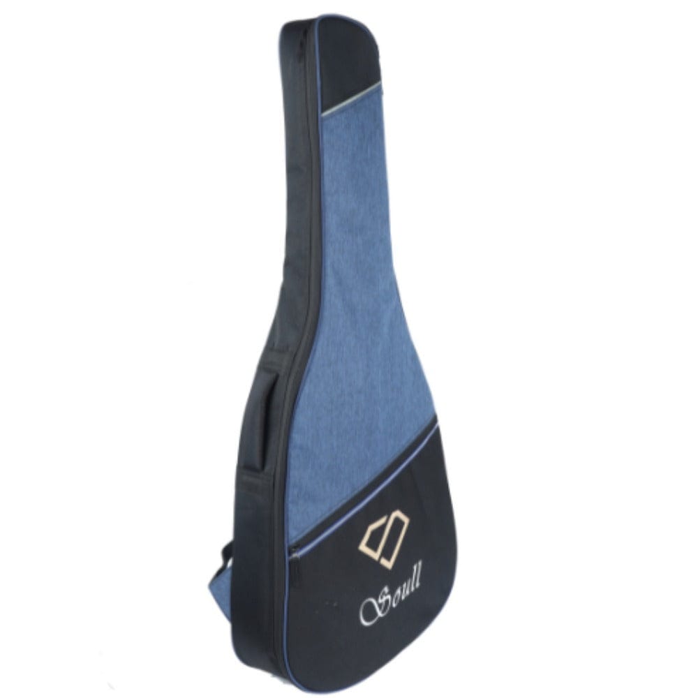 soull acoustic guitar gigbags soull usab-112 acoustic guitar bag - black and sky blue