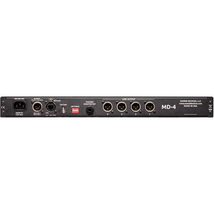 sound devices audio interfaces sound devices md-4 4-input 4-output analog to dante audio interface