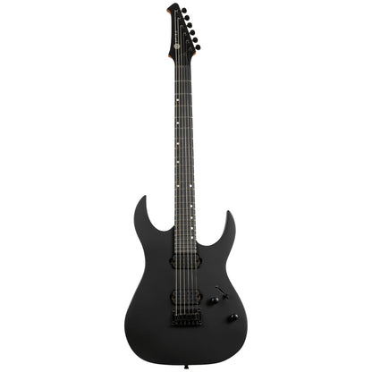 Spire Electric Guitars Black Satin Spira S-400 Sleek High-Performance Double Cutaway 6 String Electric Guitar 