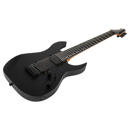 Spire Electric Guitars Black Satin Spira S-407 Powerful Stylish Yet Understated 7 String Electric Guitar 