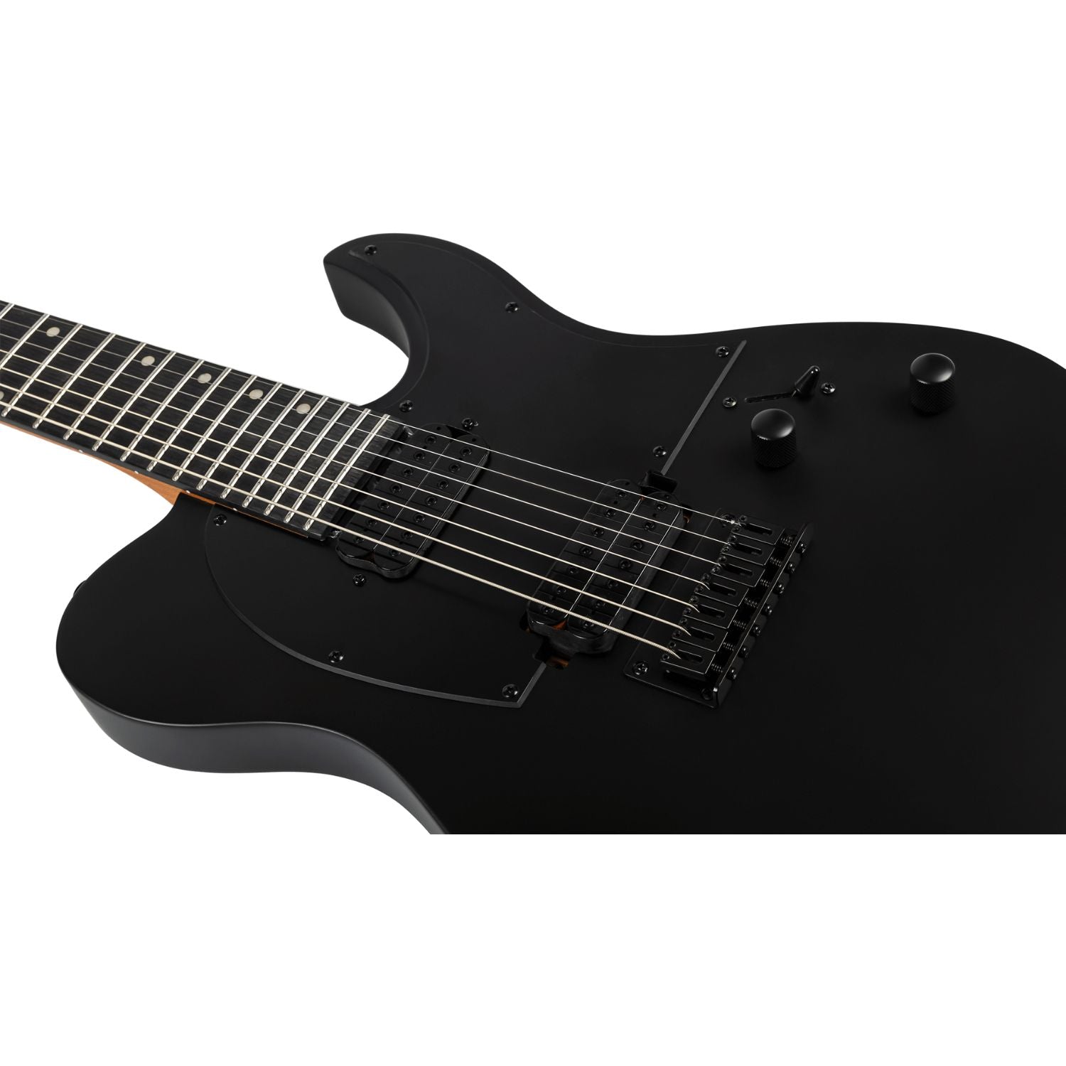 Spire Electric Guitars Black Satin Spira T-407 7 String Electric Guitar
