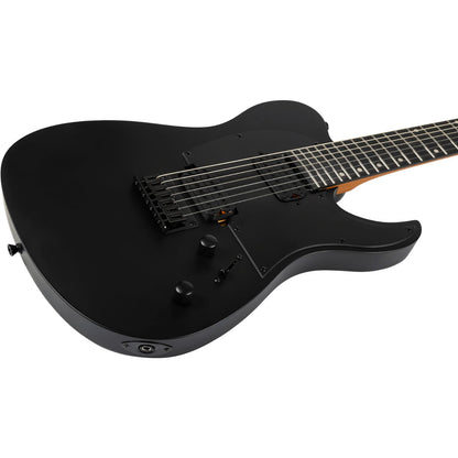 Spire Electric Guitars Black Satin Spira T-407 7 String Electric Guitar
