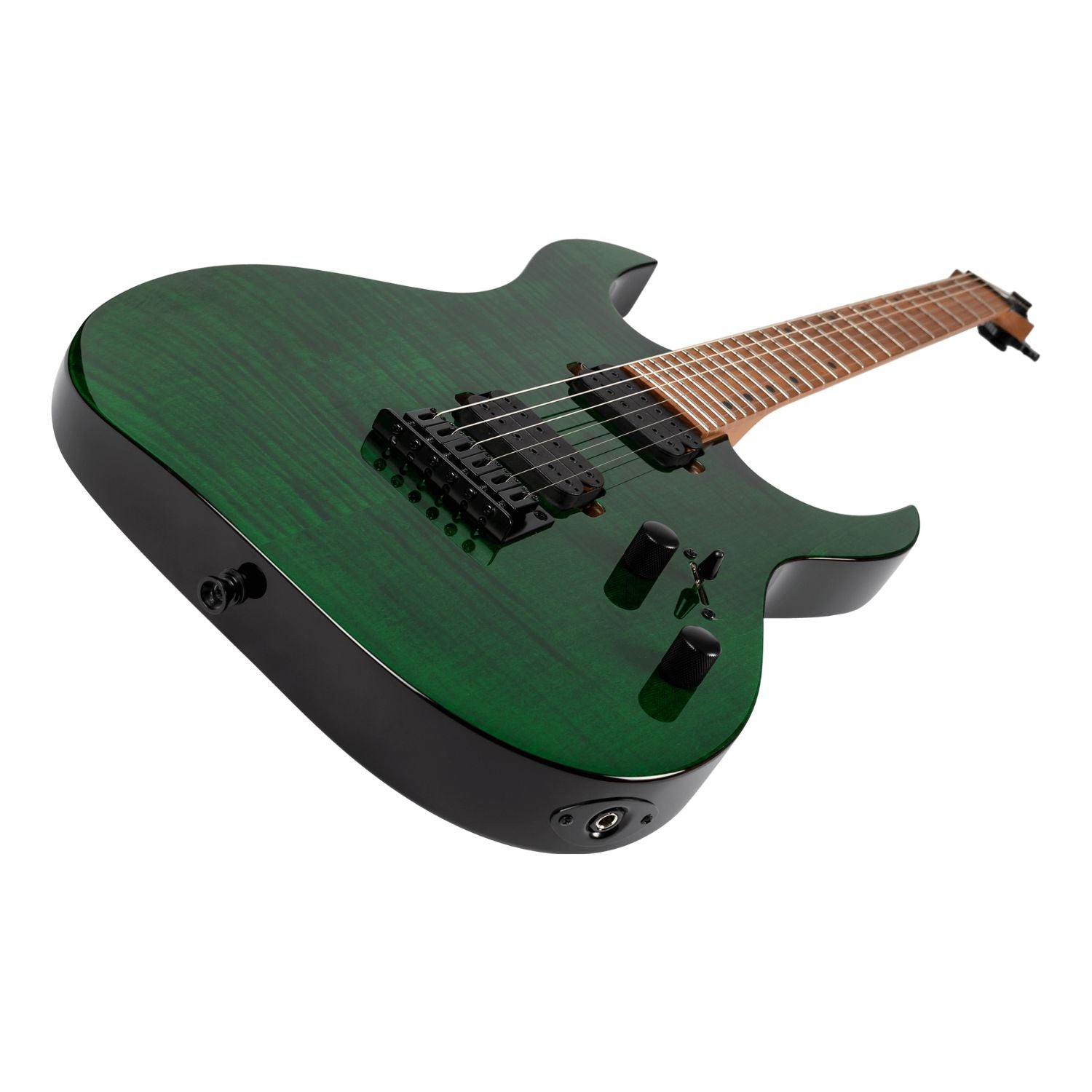 Spire Electric Guitars Spira S-450 High Performance Rock Weapon for Faster Playing 6 String Electric Guitar #color_trans-green-gloss