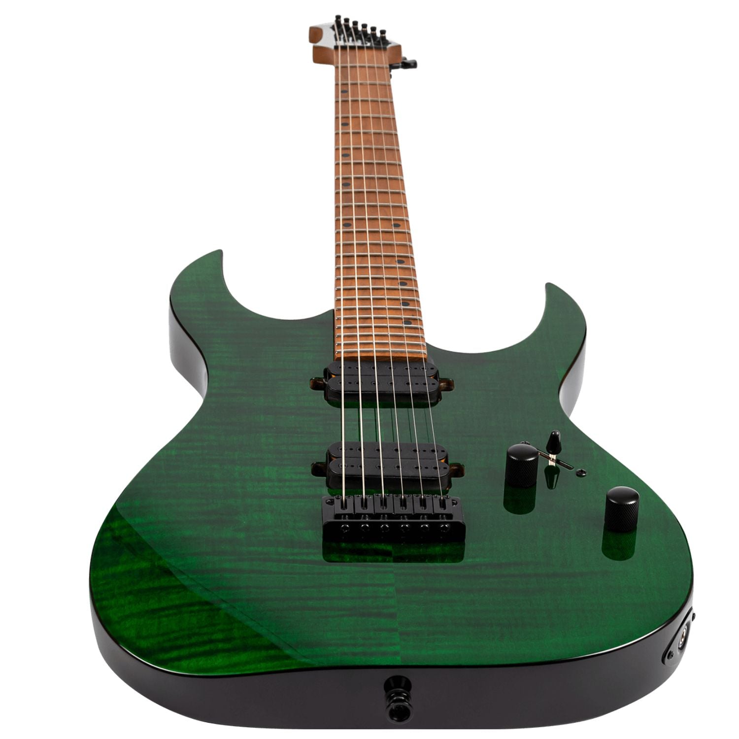 Spire Electric Guitars Spira S-450 High Performance Rock Weapon for Faster Playing 6 String Electric Guitar #color_trans-green-gloss